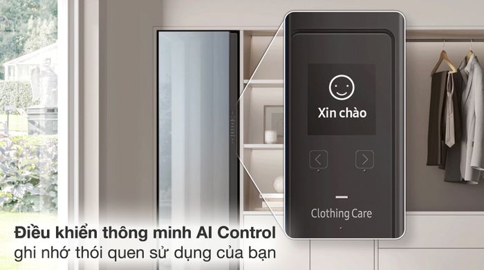 Tủ Chăm Sóc Quần Áo Thông Minh Samsung DF60A8500EG/SV - Điều khiển