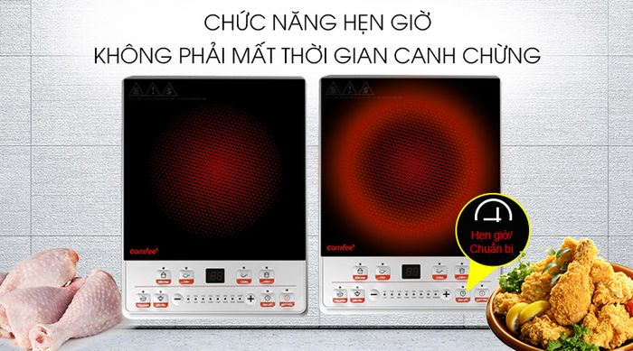 Hẹn giờ tiện dụng - Bếp điện từ Comfee CI-BD2020B