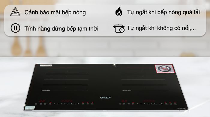 Tính năng an toàn - Bếp từ đôi lắp âm Chef's EH - DIH203
