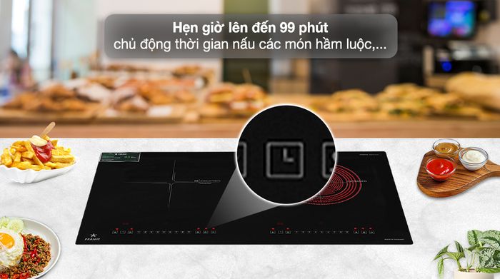 Bếp từ hồng ngoại lắp âm Pramie PRTH-A1 - Hẹn giờ