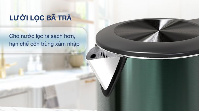 Bình đun siêu tốc Sunhouse Mama 1.8 lít SHD1389 - Lưới lọc bã trà