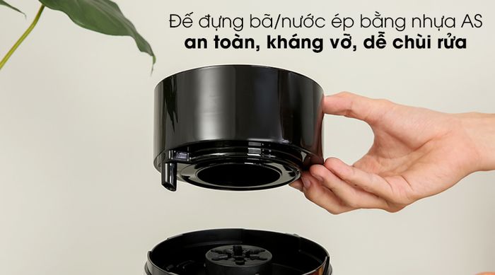 Máy ép trái cây Delites GS-375 - Đế đựng bã/nước ép của máy ép trái cây Delites bằng chất liệu nhựa AS