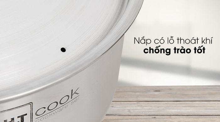 Bộ 3 nồi inox Fivestar HT Cook HT-06DN - Nắp nồi đậy kín