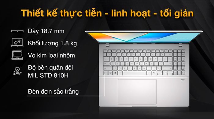 Asus Vivobook S16 S3607VA i5 13420H (RP055WS) - Thiết kế
