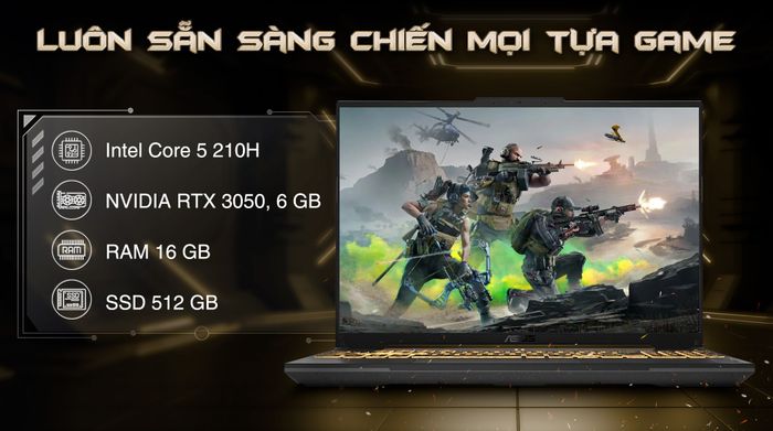 Asus TUF Gaming F16 FX607VJ Core 5 210H (RL034W) - Hiệu năng