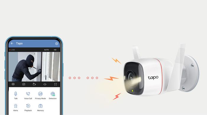 Camera IP Ngoài Trời 4MP TP-Link Tapo C320WS - Phát hiện chuyển động thông minh, thông báo nhanh chóng