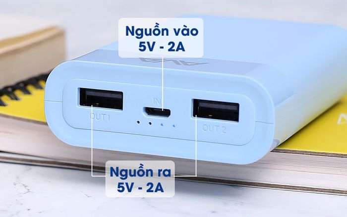 Có 2 nguồn ra - Pin sạc dự phòng 7.500mAh AVA LJ JP195