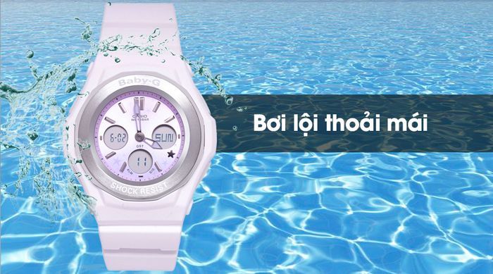 Đồng hồ nữ Baby-G BGA-100ST-4ADR có khả năng chống nước tốt