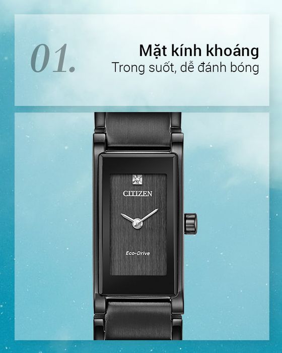 Đồng hồ nữ Citizen EG7055-51E có mặt kính khoáng trong suốt
