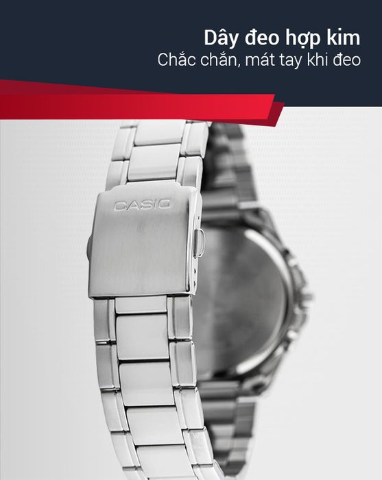 Đồng hồ nam Casio MTP-1374D-1AVDF có dây đeo chống ăn mòn tốt