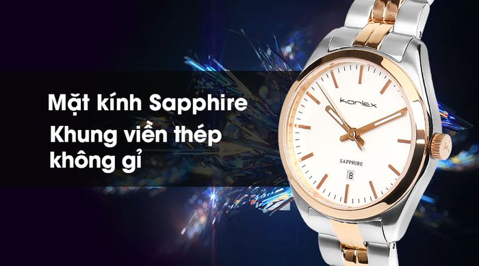 Đồng hồ Nữ Korlex KS002-02 với khung máy bền bỉ, chắc chắn