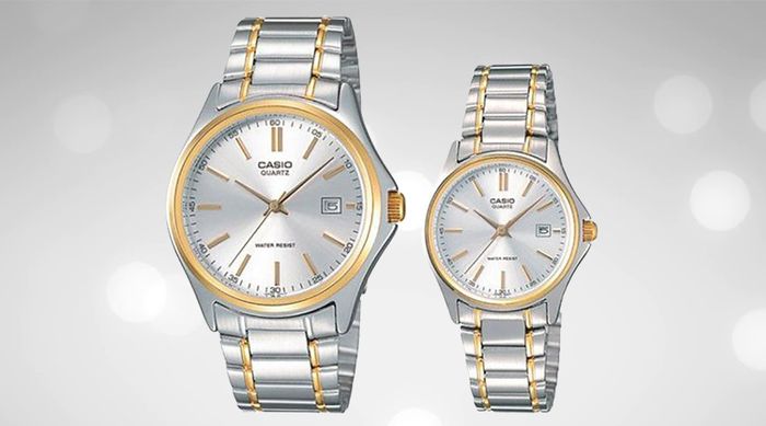 Đồng hồ đôi Casio LTP-V005D-1BUDF/MTP-V005D-1BUDF thiết kế sang trọng và thời trang