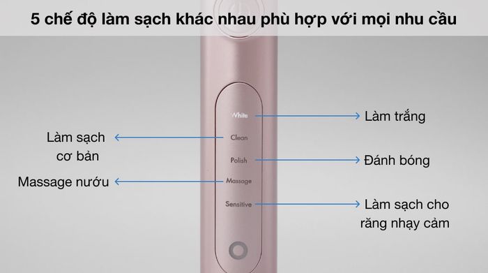 Bàn Chải Điện Halio Sonic Whitening Toothbrush PRO Rose Gold - 5 chế độ