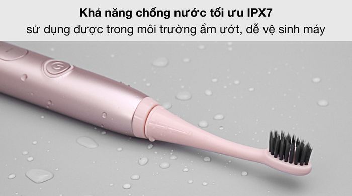 Bàn Chải Điện Halio Sonic Whitening Toothbrush PRO Rose Gold - Chống nước