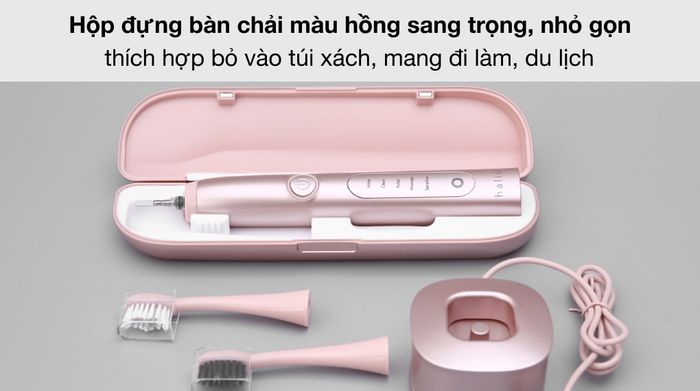 Bàn Chải Điện Halio Sonic Whitening Toothbrush PRO Rose Gold - Hộp đựng