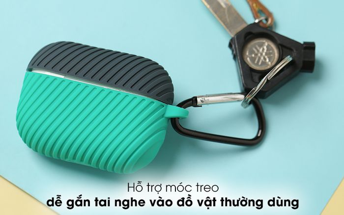 Túi đựng Airpods Pro Nhựa dẻo Silicone NAP31 - Hỗ trợ móc treo 