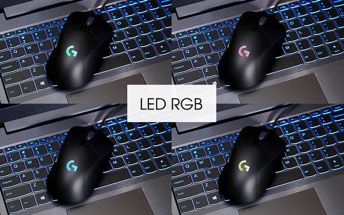 Hệ thống LED RGB có thể điều chỉnh - Chuột Gaming Logitech G403 Hero Đen