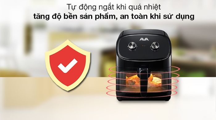 Nồi chiên không dầu AVA 55K07A - Tính năng an toàn