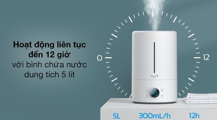 Hoạt động liên tục 12 giờ - Máy tạo độ ẩm Deerma DEM-F628S
