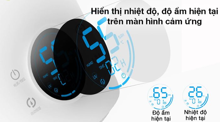 Điều khiển cảm ứng - Máy tạo độ ẩm Deerma DEM-F628S