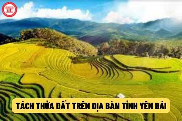 Diện tích tối thiểu cho phép tách thửa đối với các loại đất tại tỉnh Yên Bái.