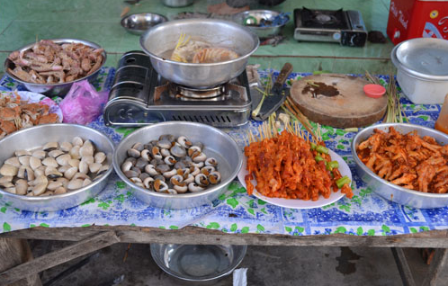 Thực đơn đa dạng và ngon miệng trên đảo Thạnh An