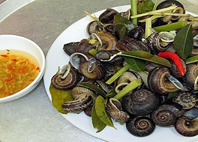 Món Ốc xu núi Bà hấp dẫn