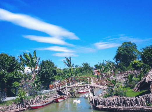Cây cầu đúng điệu miền quê (sưu tầm)