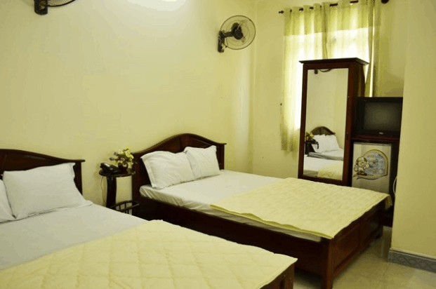 Phòng nghỉ tại Hoa Lộc được trang trí màu sắc trang nhã