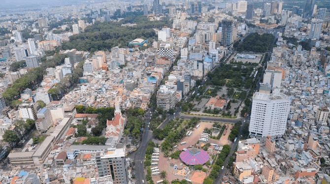 Panoramic view of September 23 Park