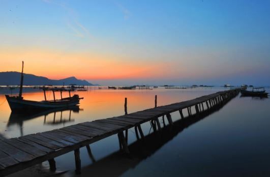 hoàng hôn tại Rạch Vẹm
