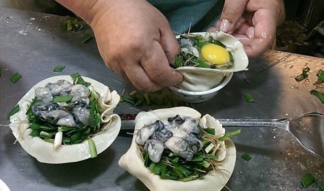 Bánh bao hàu sữa - món đường phố Đài Loan nổi tiếng (ảnh ST)