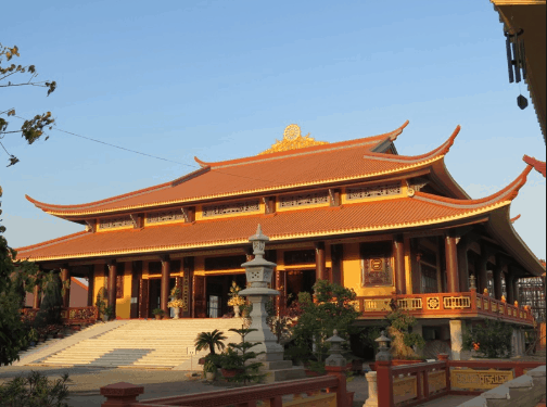 Khu nhà chính đường nổi bật của thiền viện Trúc Lâm Chánh Giác