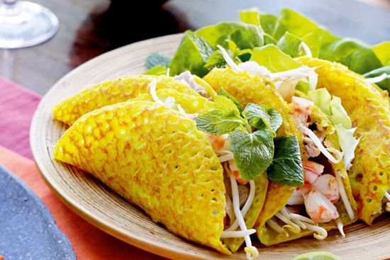 Bánh xèo chay trong hấp dẫn không khác bánh xèo bình thường (ảnh ST)
