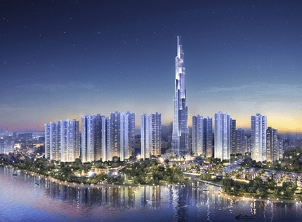 Landmark 81 trong hình ảnh từ khi còn chỉ là dự án (ảnh ST)