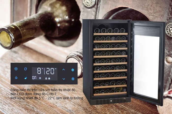 Một vùng nhiệt độ 5°C - 22°C làm lạnh lý tưởng