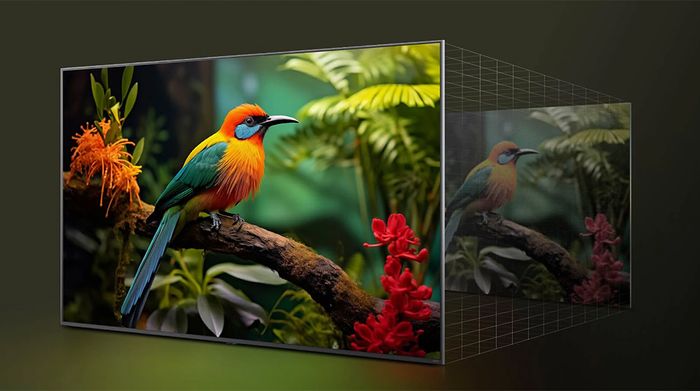 Công nghệ 4K Super Upscaling Tivi LG QNED AI 4K 75 Inch 75QNED81ASA