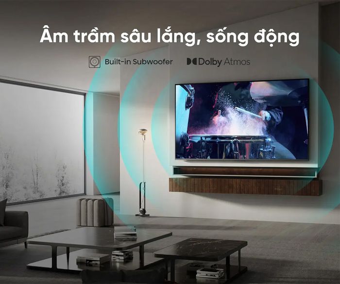Loa siêu trầm tích hợp Tivi Hisense ULED MiniLED 4K 55 Inch 55U6Q
