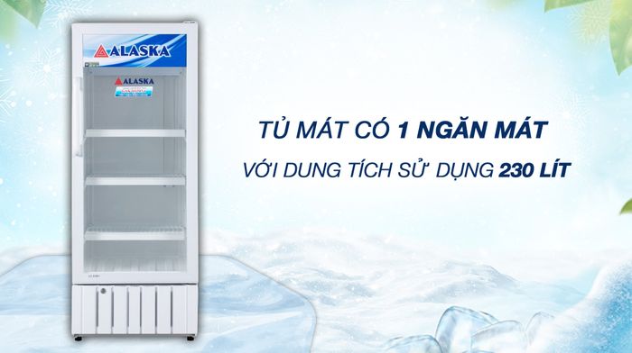 Tủ mát Alaska 230 lít LC-333H - Thiết kế