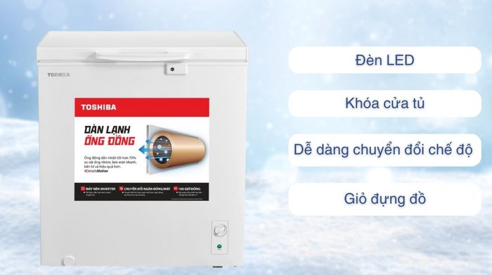 Tủ đông Toshiba Inverter 201 lít GR-RC265CM-PMV(01) - Tiện ích
