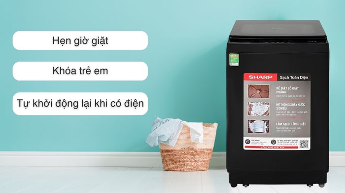 Máy giặt Sharp 12.5 kg ES-TM125CN-BK - Tiện ích