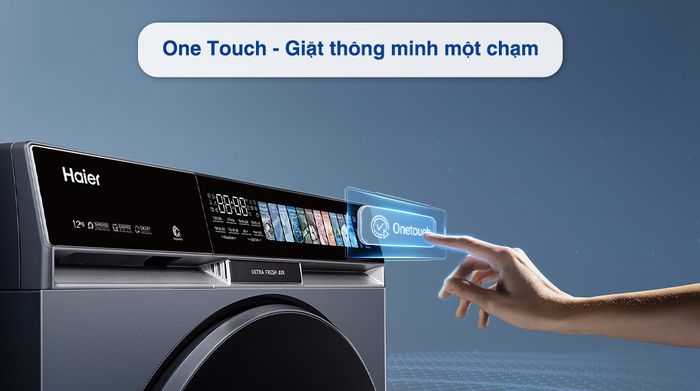 Máy giặt Haier Inverter 12 kg HW120-BD14387GNU1 - Một chạm giặt AI