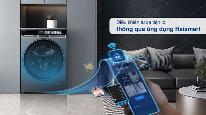 Máy giặt Haier Inverter 12 kg HW120-BD14387GNU1 - Ứng dụng Haismart