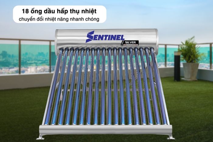 Máy nước nóng năng lượng mặt trời Sơn Hà 180 lít Sentinel Silver 58-180T - Đặc điểm làm nóng