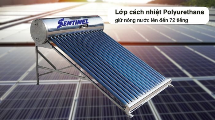 Máy nước nóng năng lượng mặt trời Sơn Hà 180 lít Sentinel Silver 58-180T - Khả năng giữ nhiệt