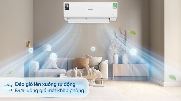 Máy lạnh AQUA Inverter 1 HP AQA-RUV10RB3 - Cơ chế thổi gió