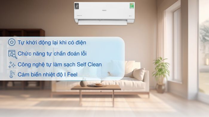 Máy lạnh AQUA Inverter 1.5 HP AQA-RUV13RB3 - Tiện ích