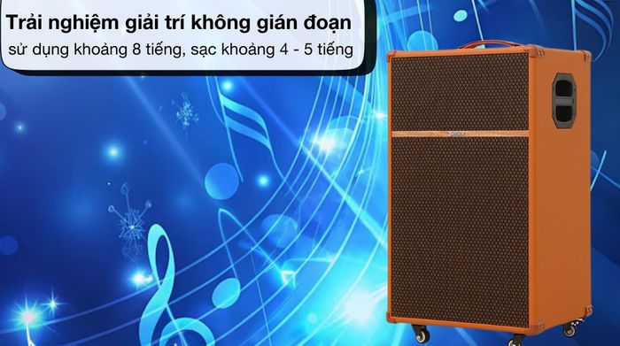 Thời gian sử dụng - Loa kéo Sumico Touring 15 350W