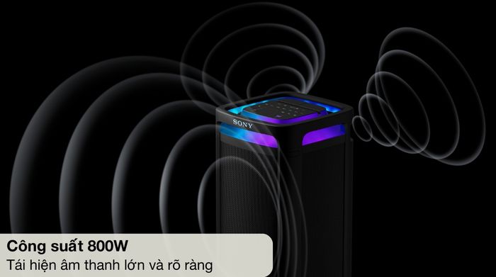 Loa kéo karaoke Sony ULT Tower 9 SRS-ULT900/CSP6 800W - Công suất