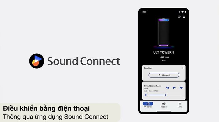 Loa kéo karaoke Sony ULT Tower 9 SRS-ULT900/CSP6 800W - Kết nối